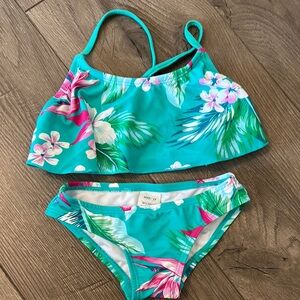 Tropical Floral Kids Swim Set